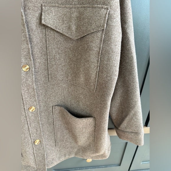 Banana Republic 4 Pocket Brown Shacket Jacket size large - Picture 7 of 12